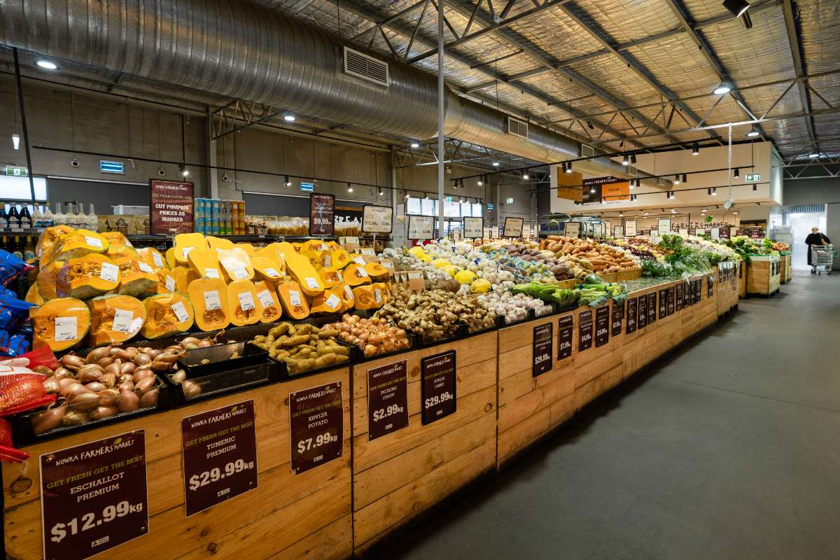 Inside shot of Nowra Farmers Market fresh Produce